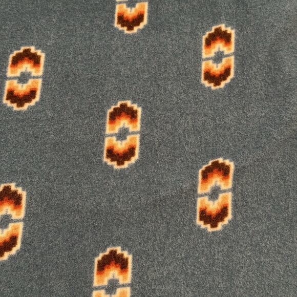 Wrangler As Real As Mens Fleece Pullover Sweater Aztec Geometric Blue SZ 18H(L) - Picture 3 of 9